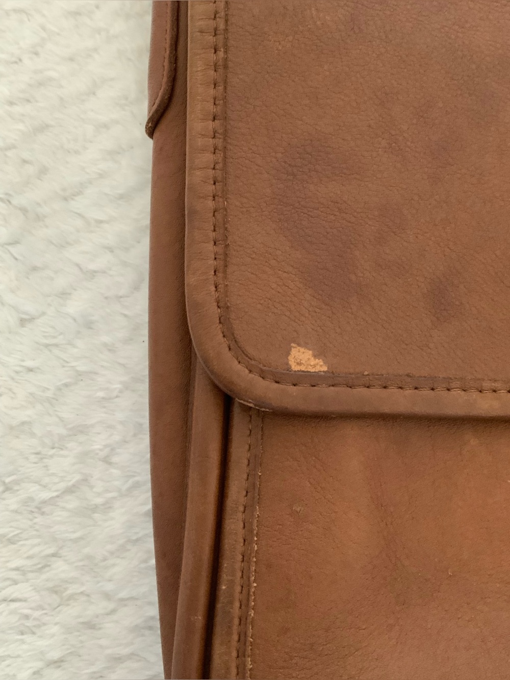 Coach Vintage Station Bag British Tan leather glove brass turnlock closure - Picture 10 of 12